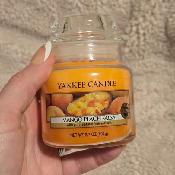 Two 3.7 oz Yankee Candles (Luscious Plum & Mango Peach Salsa) - Picture 4 of 5